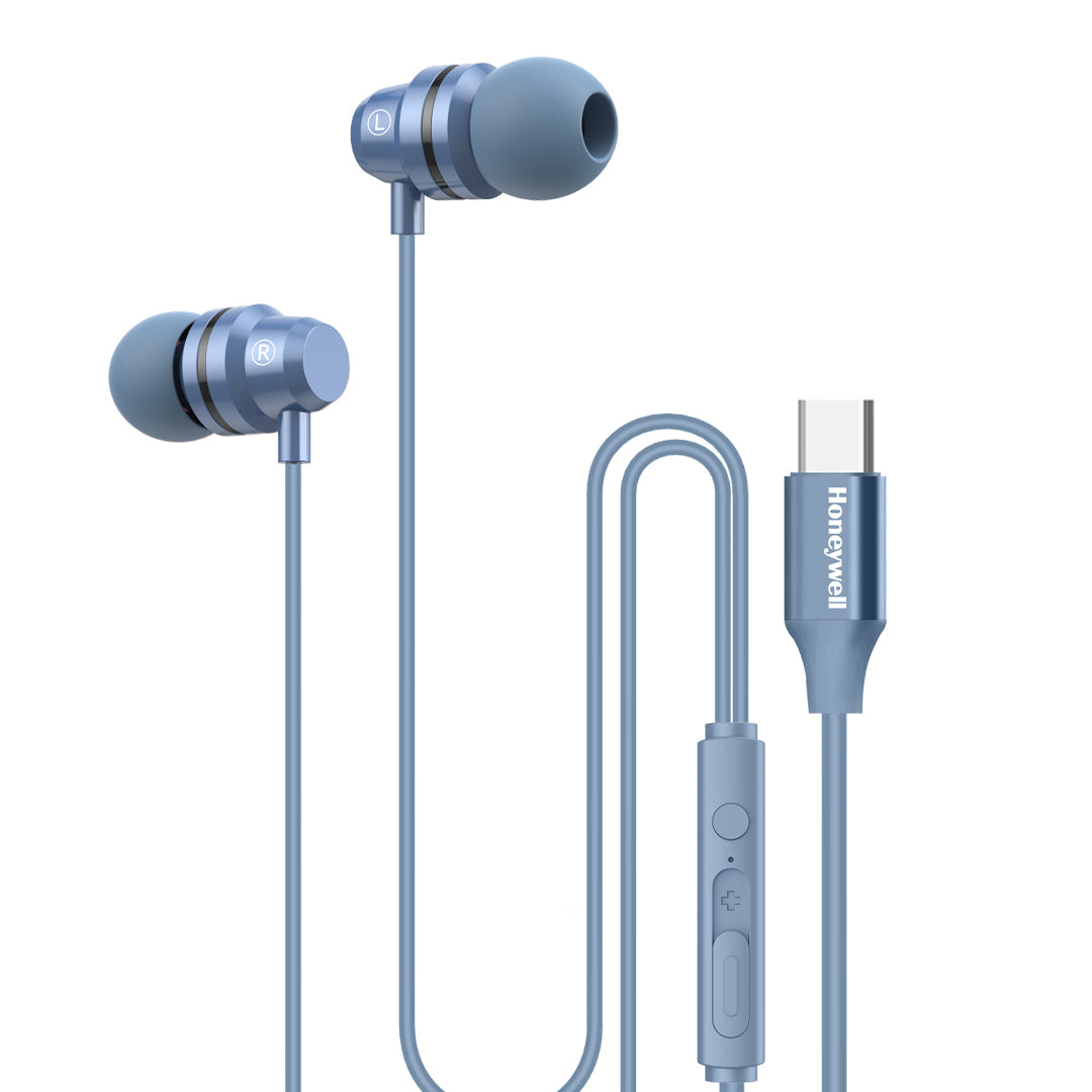 Honeywell Suono P60 Wired Earphones – Blue