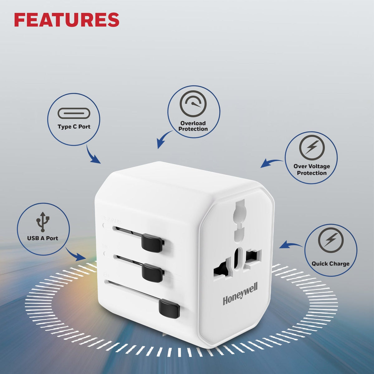 Honeywell Universal World Travel Adapter 12W (Value Series)