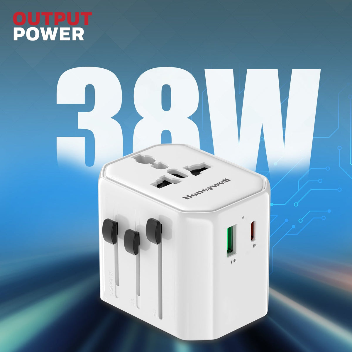 Honeywell Universal World Travel Adapter 38W (Platinum Series)