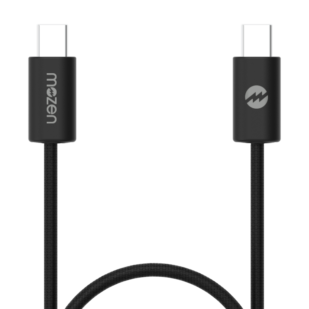 Amkette Mozen Flow Lite 60W 3A USB-C to USB-C Cable – Black