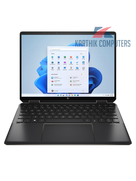HP Spectre x360 14-ef0053TU Convertible Laptop | Intel Core i7-1255U 12th Gen Processor | 16GB LPDDR4x RAM | 512GB PCIe NVMe SSD | Intel Iris Xe Graphics | 13.5" 3K2K OLED Touch Display | Windows 11 Home | Nightfall Black