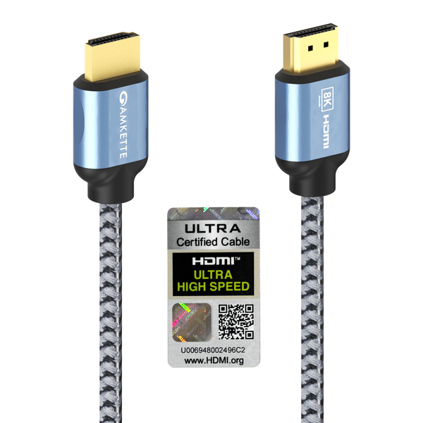 Amkette Ultra High Speed HDMI 2.1 Cable 8K 48Gbps