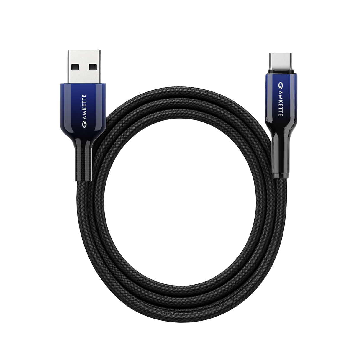 Amkette Mozen ChargePro 65W Braided A to C USB Cable – 1.5 m