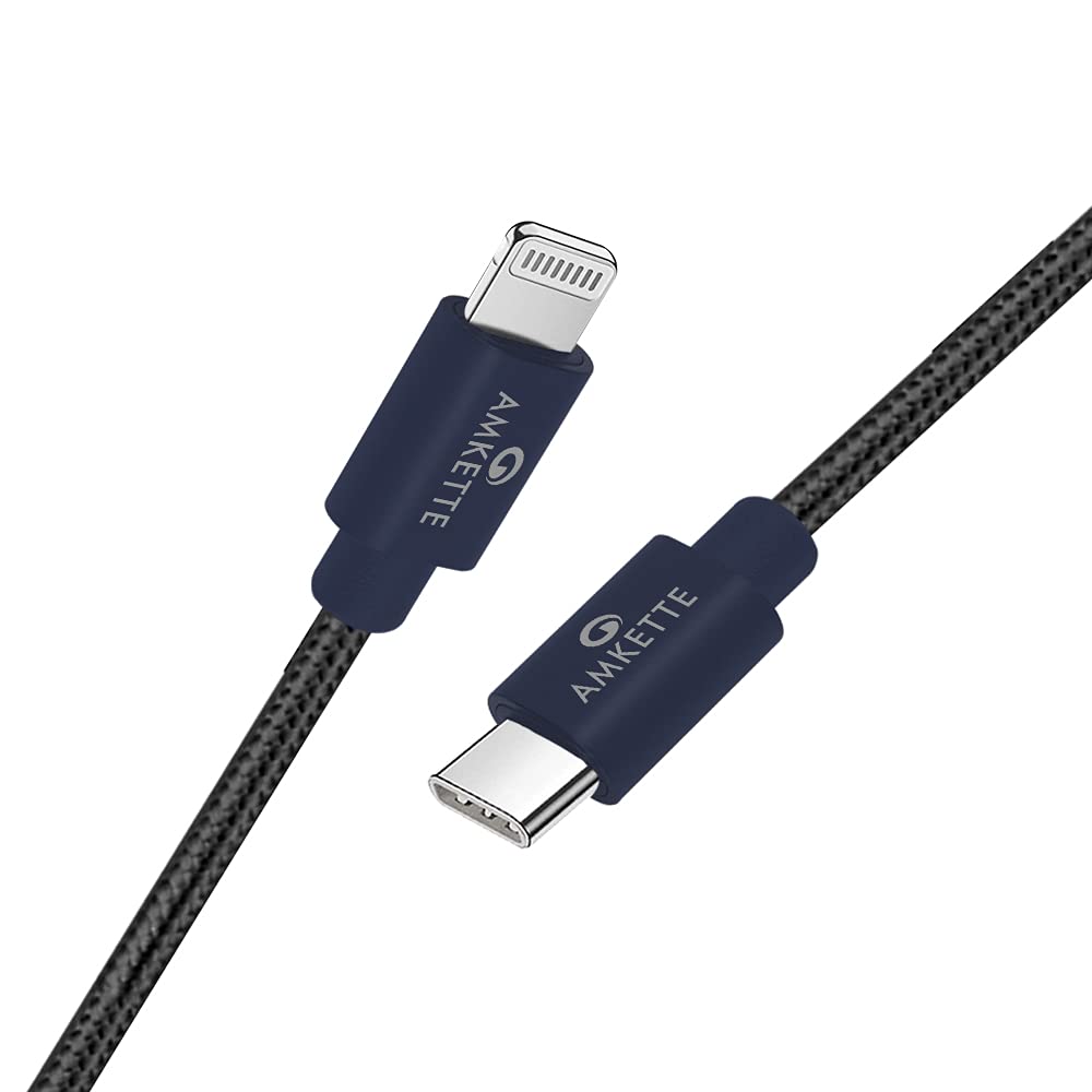 Amkette ChargePro 3A USB-C to iPhone Braided Cable