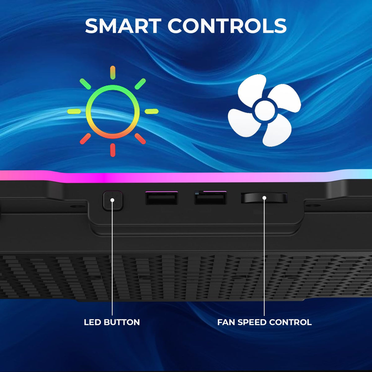 EvoFox Typhoon 2 Laptop Cooling Pad with 6 Fans & RGB