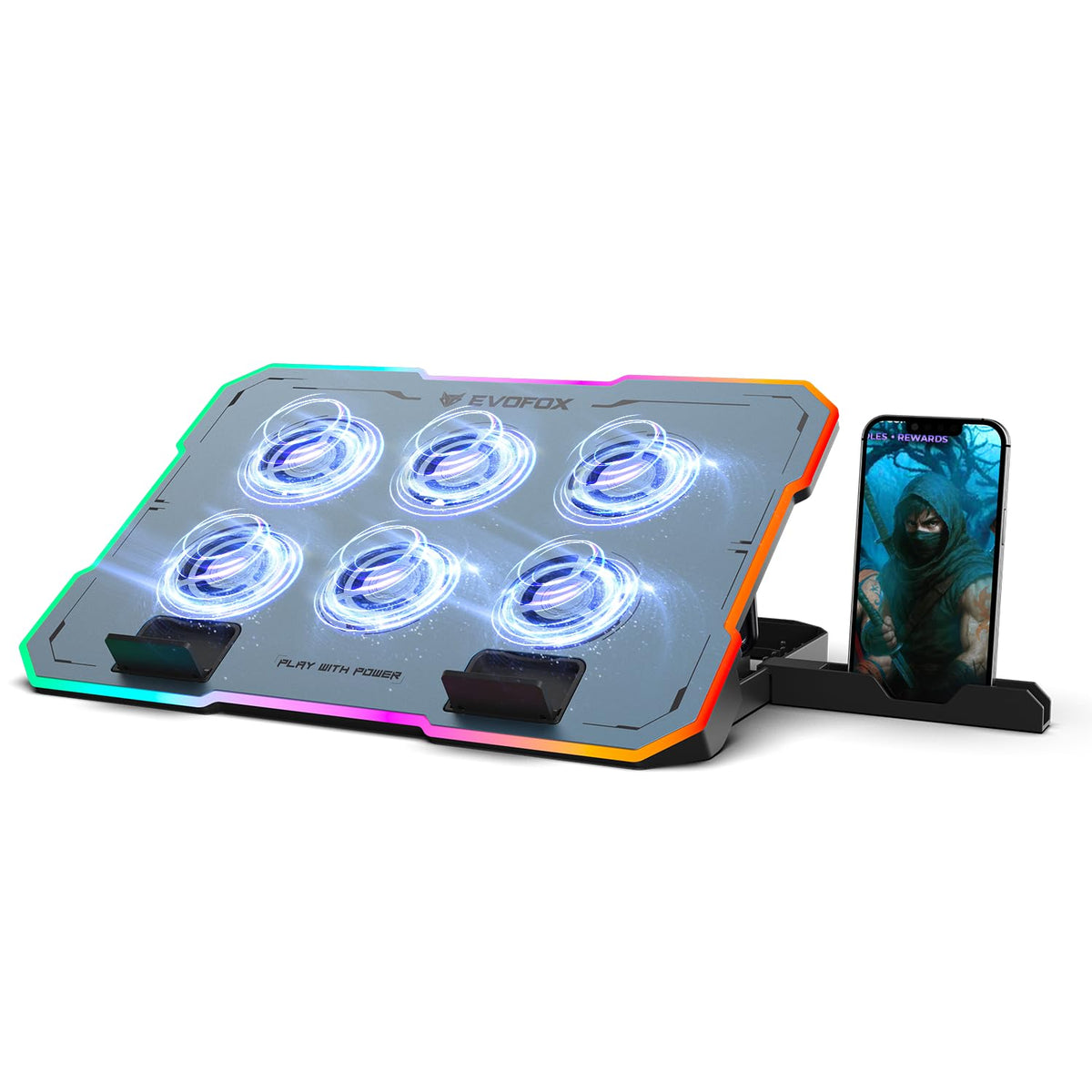 EvoFox Typhoon 2 Laptop Cooling Pad with 6 Fans & RGB