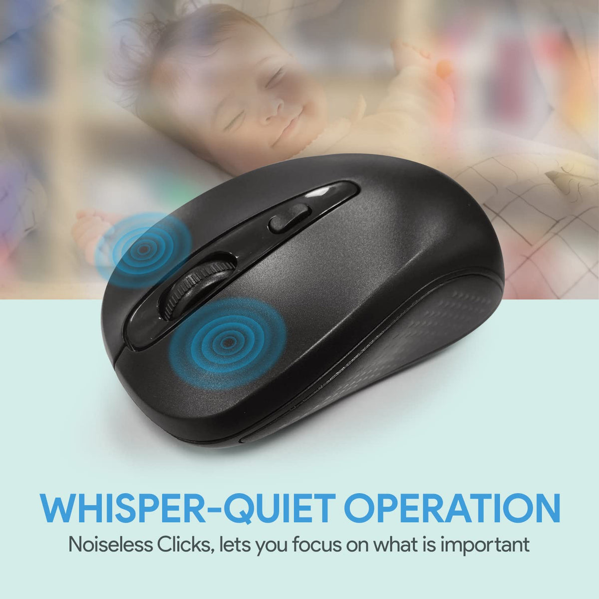 Amkette Hush Pro Hexa Silent Wireless Mouse