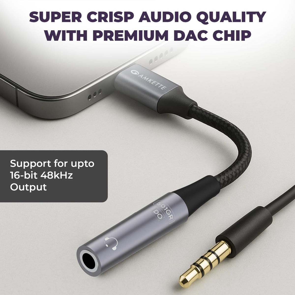 Amkette Adapt Lightning to 3.5mm Audio Jack Adapter