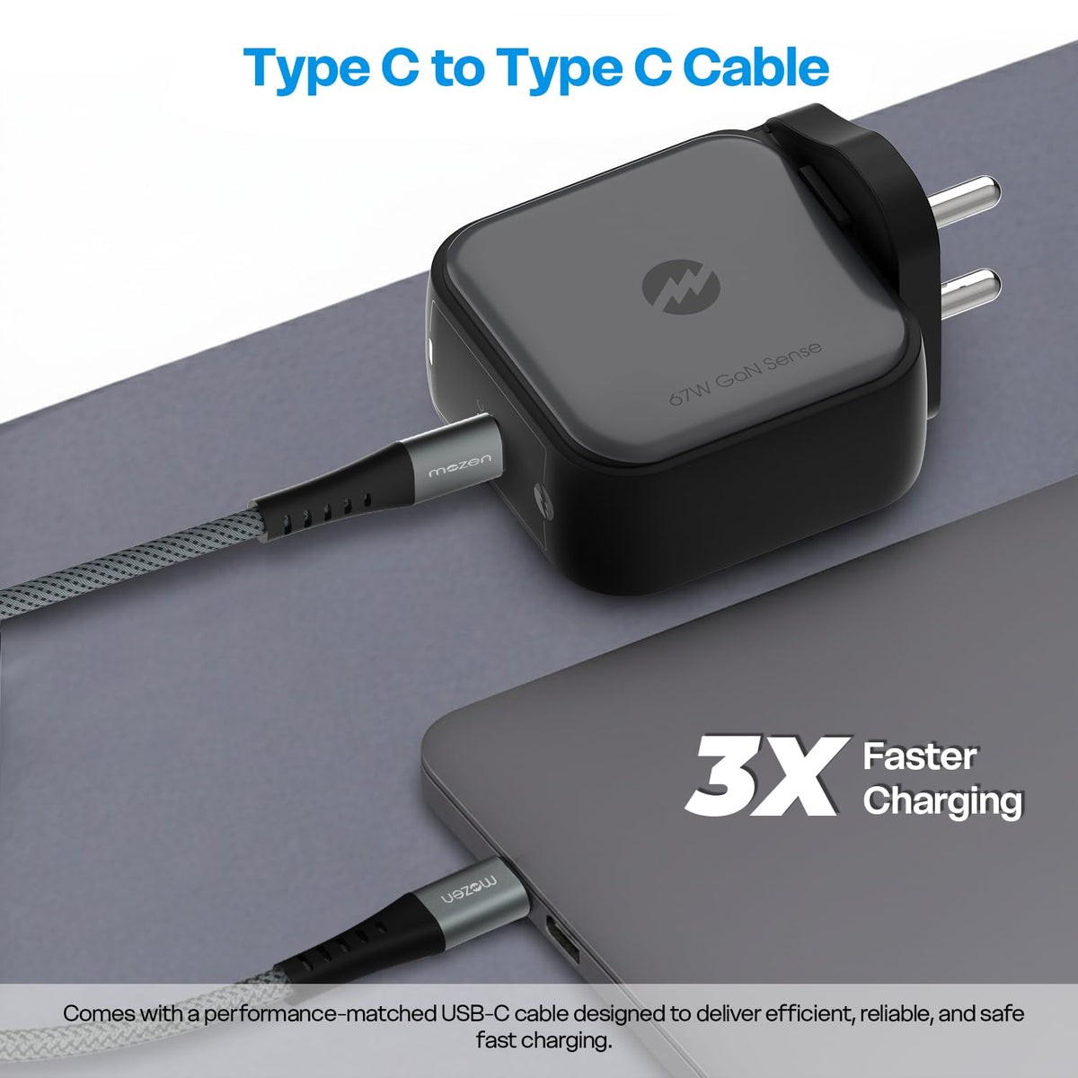 Amkette Mozen Power Pro 75W USB-C + USB-A Car Charger