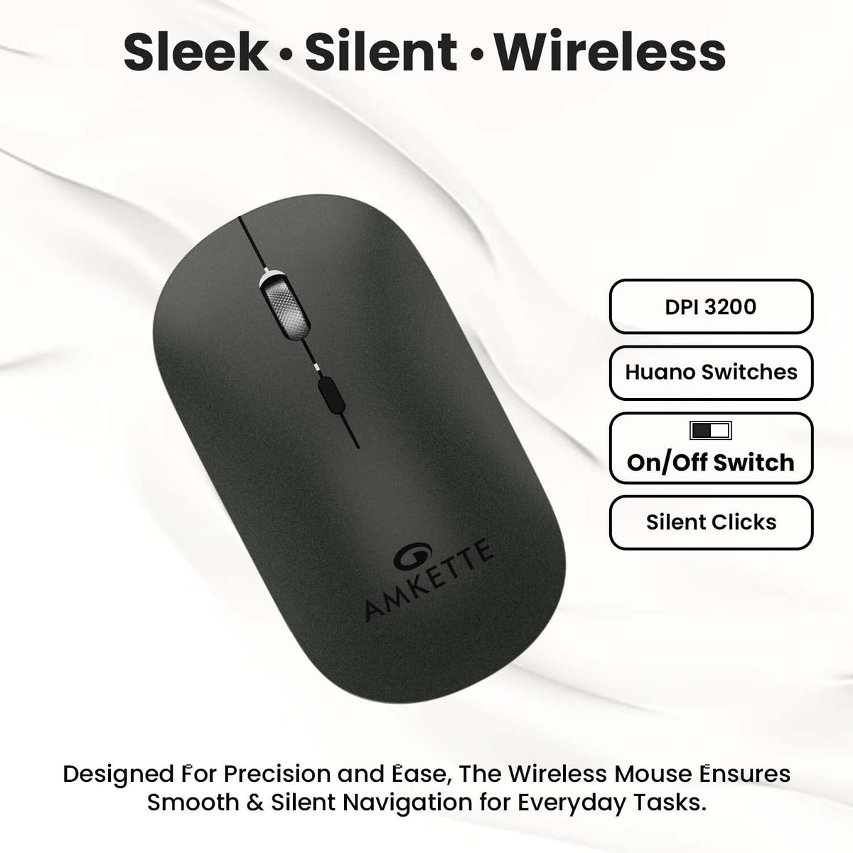 Amkette Wi-Key Mini 2 Multi Device Wireless Keyboard and Mouse