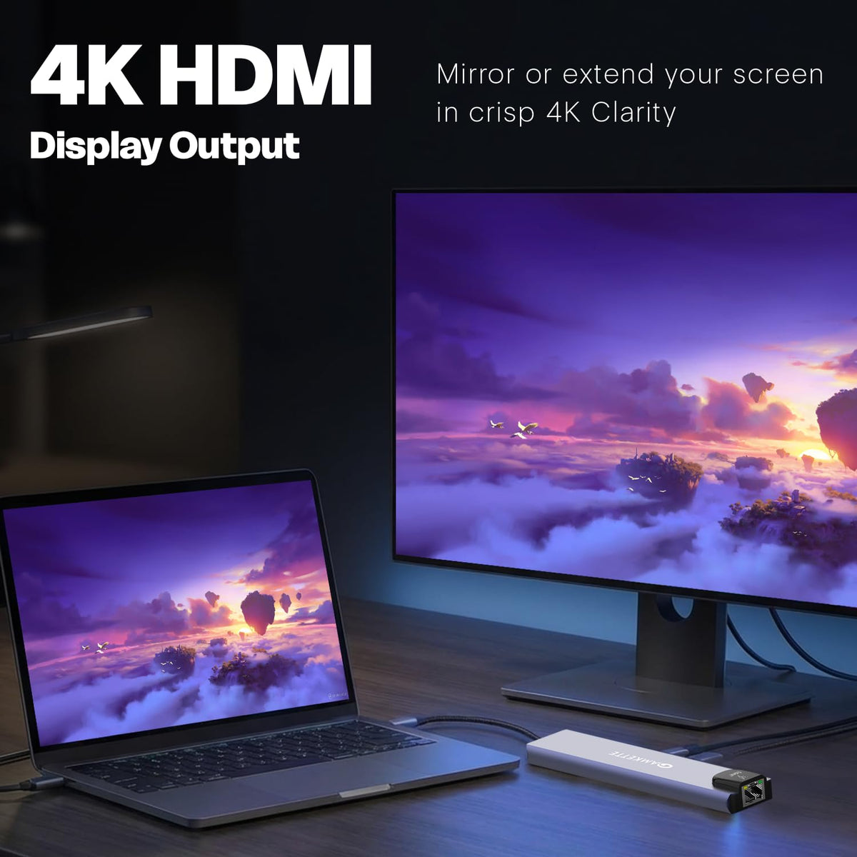 Amkette Type-C 8-in-1 Pro Dock with Gigabit Ethernet