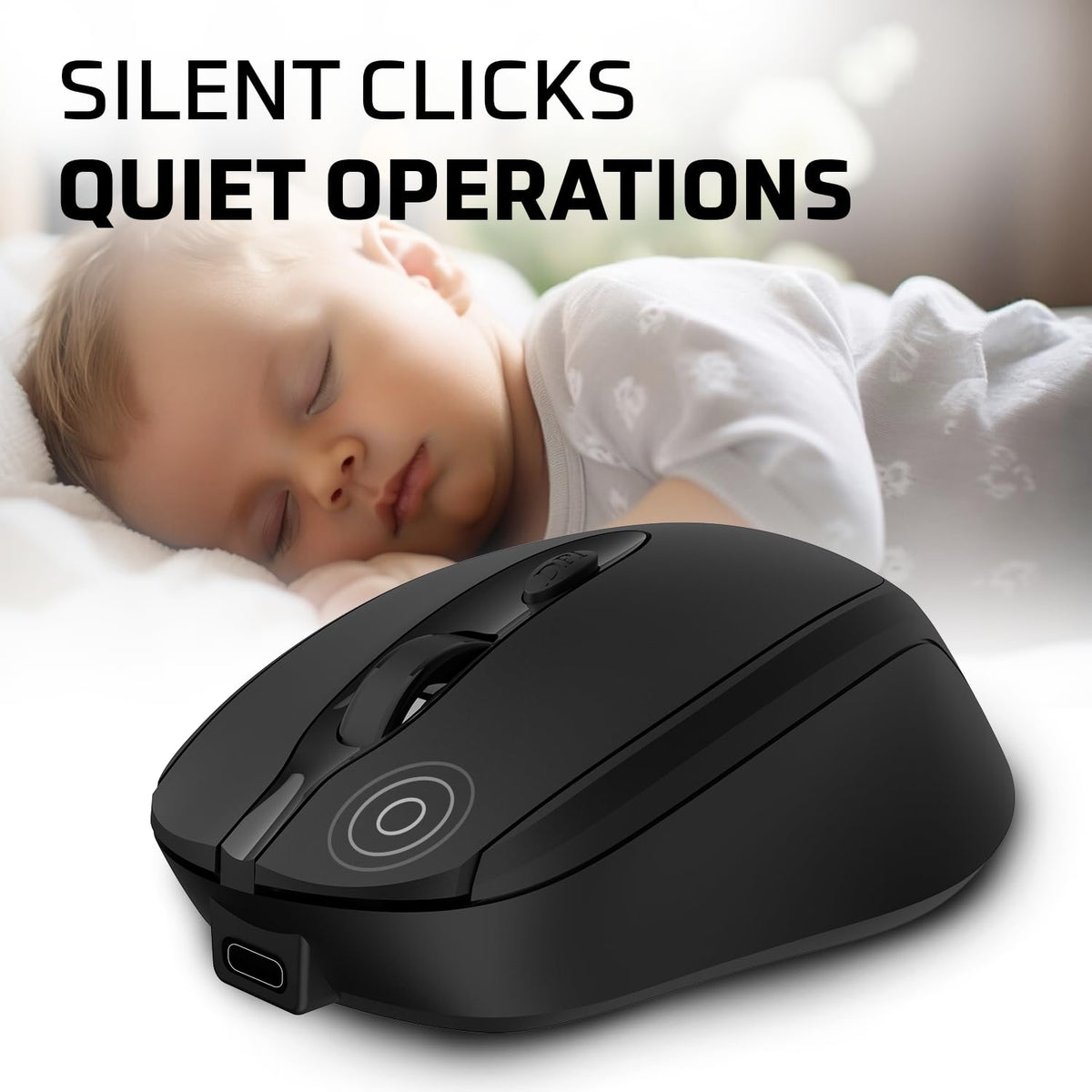 Amkette Hush Pro Byte Plus Rechargeable Bluetooth Mouse