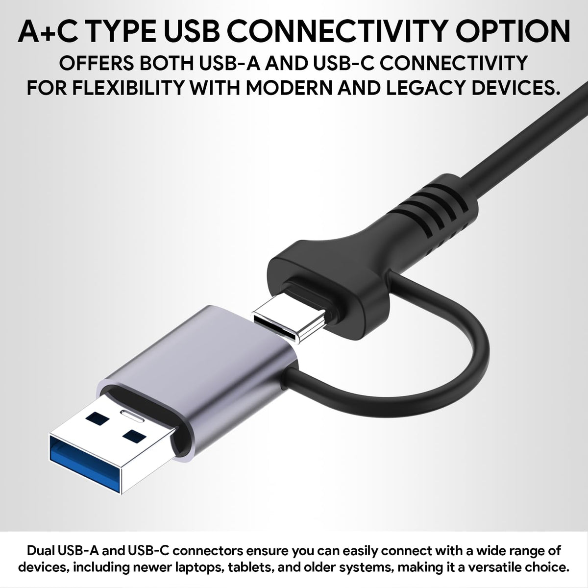 Amkette 4 Port Hybrid USB 3.0 Hub Type C+A