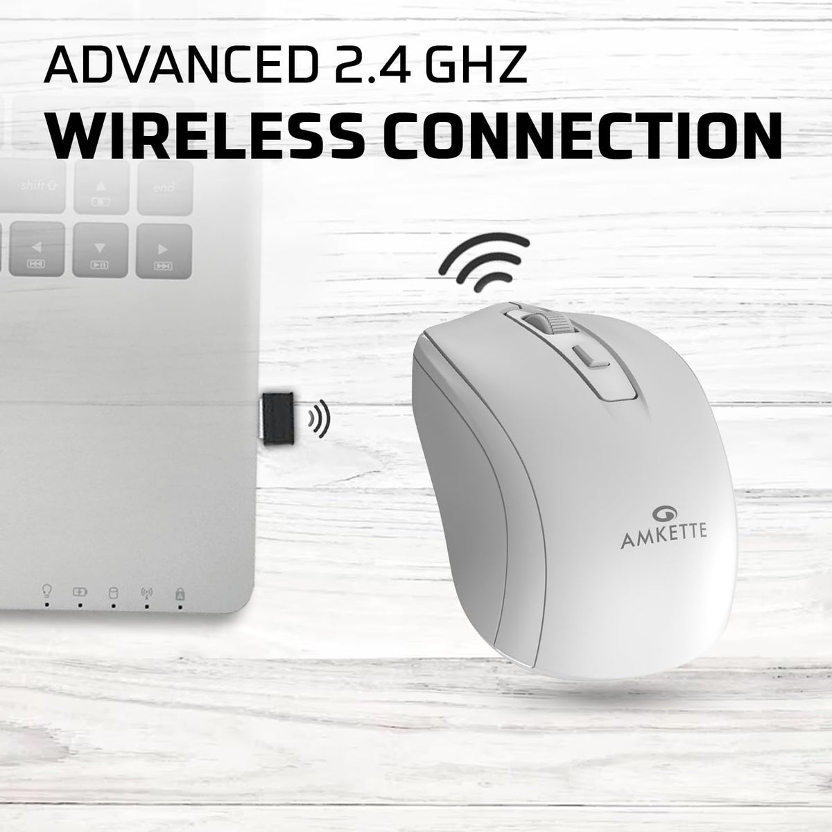 Amkette Hush Pro Astra Silent Wireless Mouse