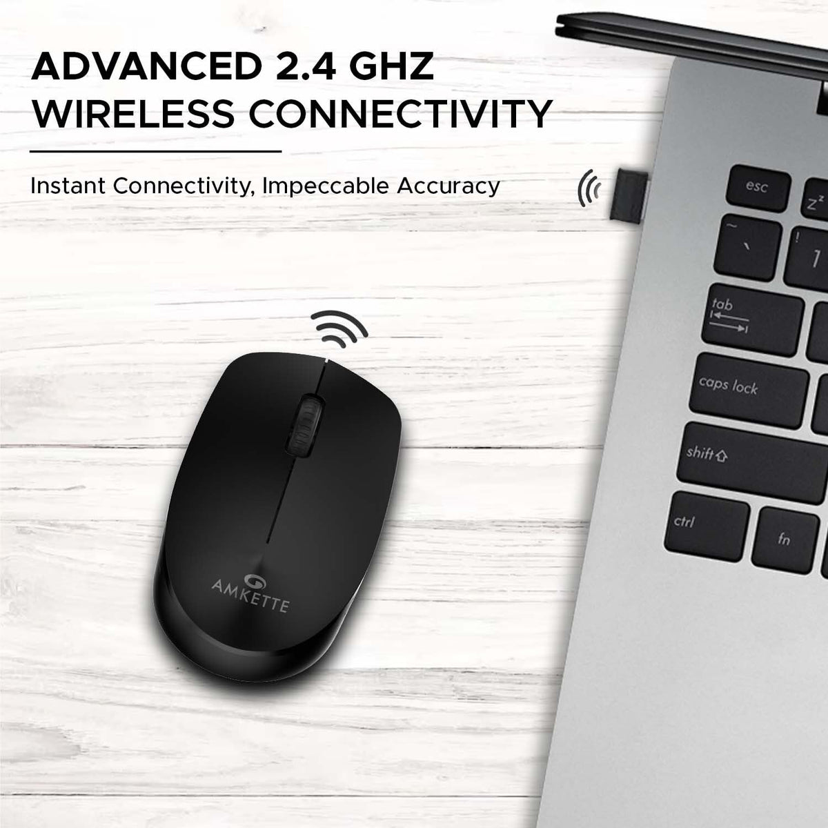 Amkette Hush Pro Go Silent Wireless Mouse