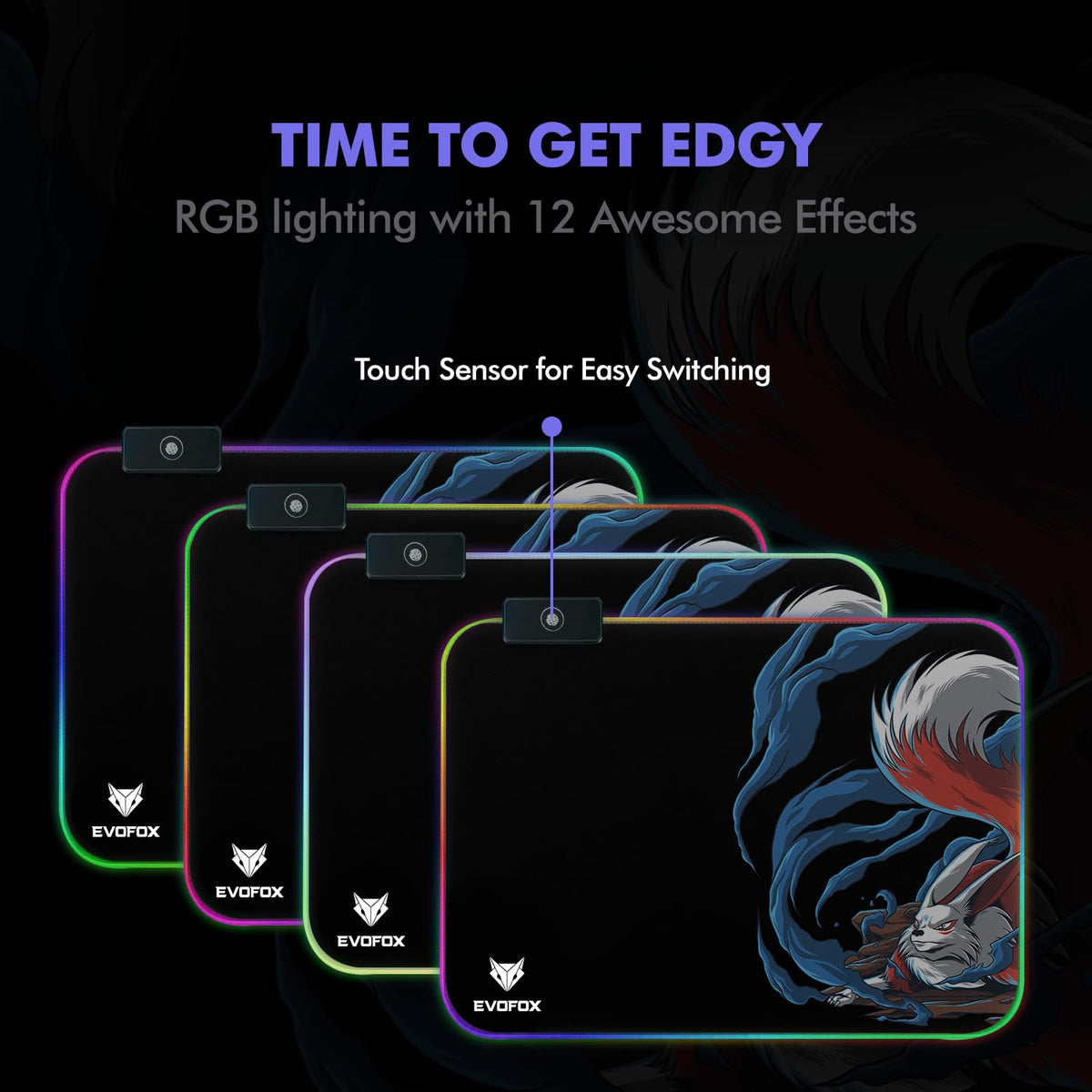 EvoFox Falcon LX35 RGB LED Gaming Mouse Pad