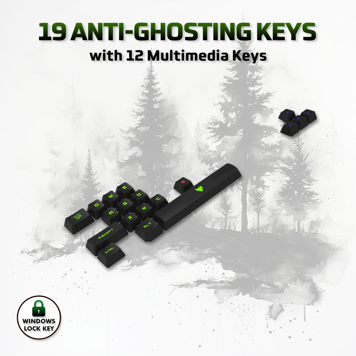 EvoFox Warhammer USB Gaming Keyboard with Backlit Keys