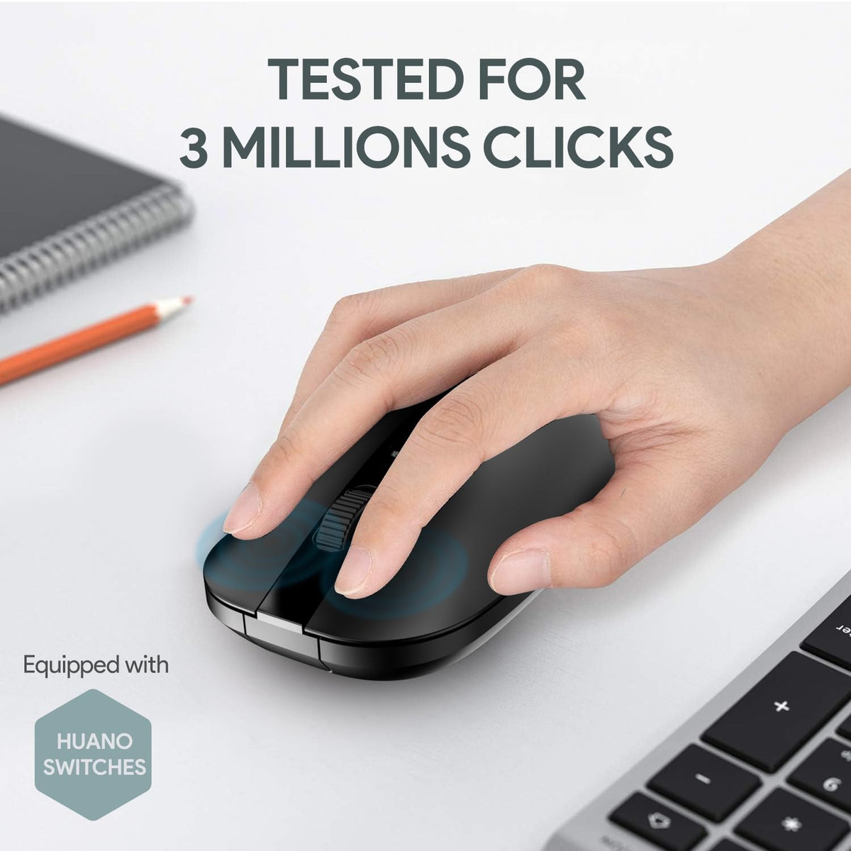 Amkette Hush Pro Edge Wireless Mouse