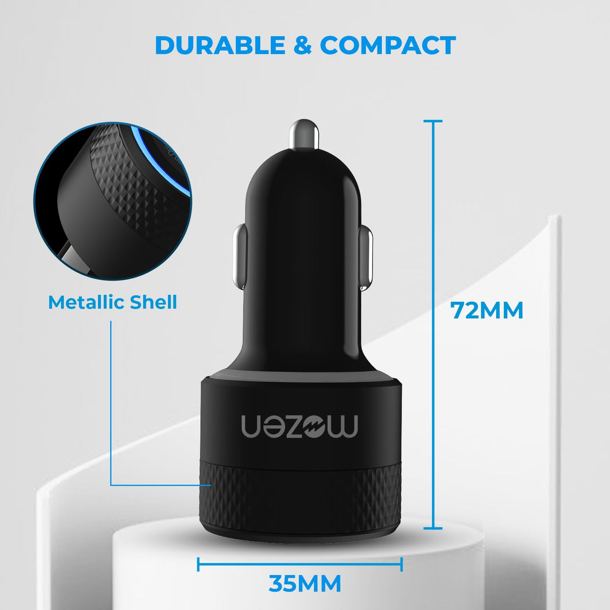 Amkette Mozen Drive Max 101W Dual Port Car Charger