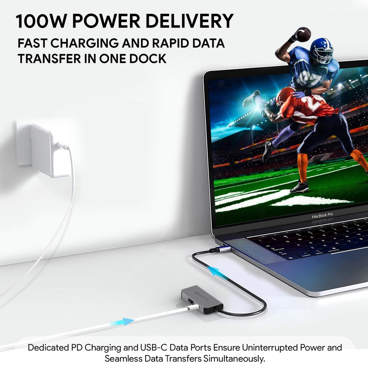 Amkette USB C 3 Port Mini Dock 4K@60Hz HDMI