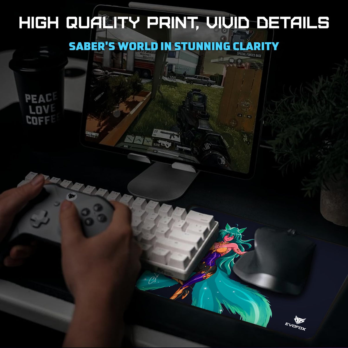 EvoFox Saber X35 Speed Gaming Mouse Pad