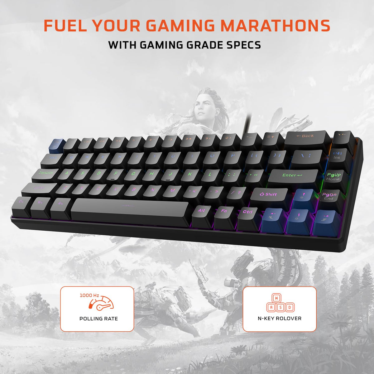 EvoFox Katana S Mini Wired Mechanical Gaming Keyboard