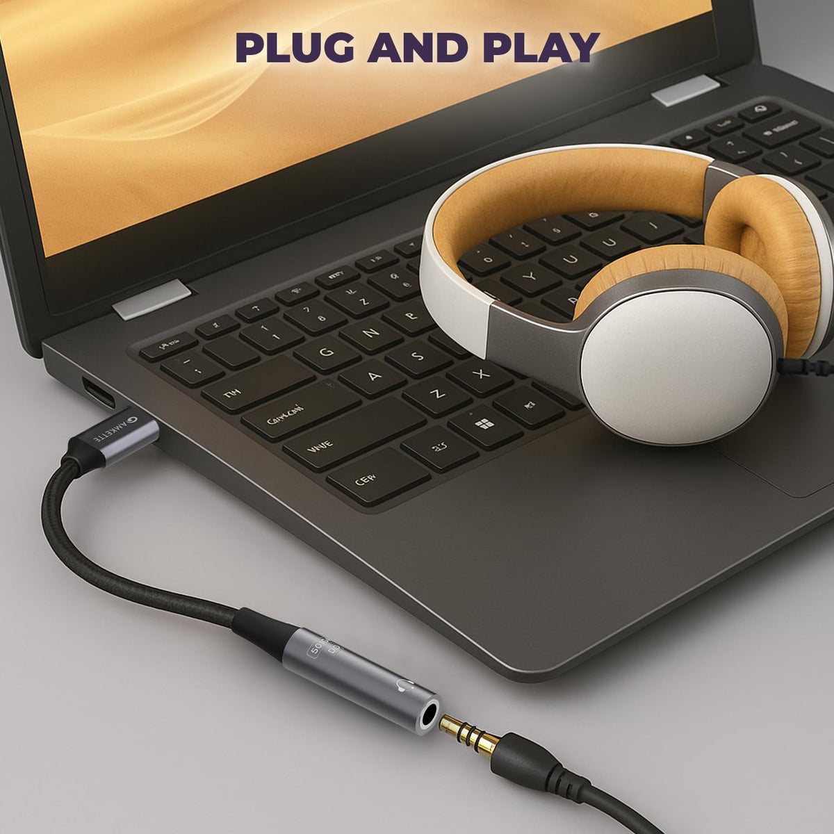Amkette Type C to 3.5mm Audio Jack Connector