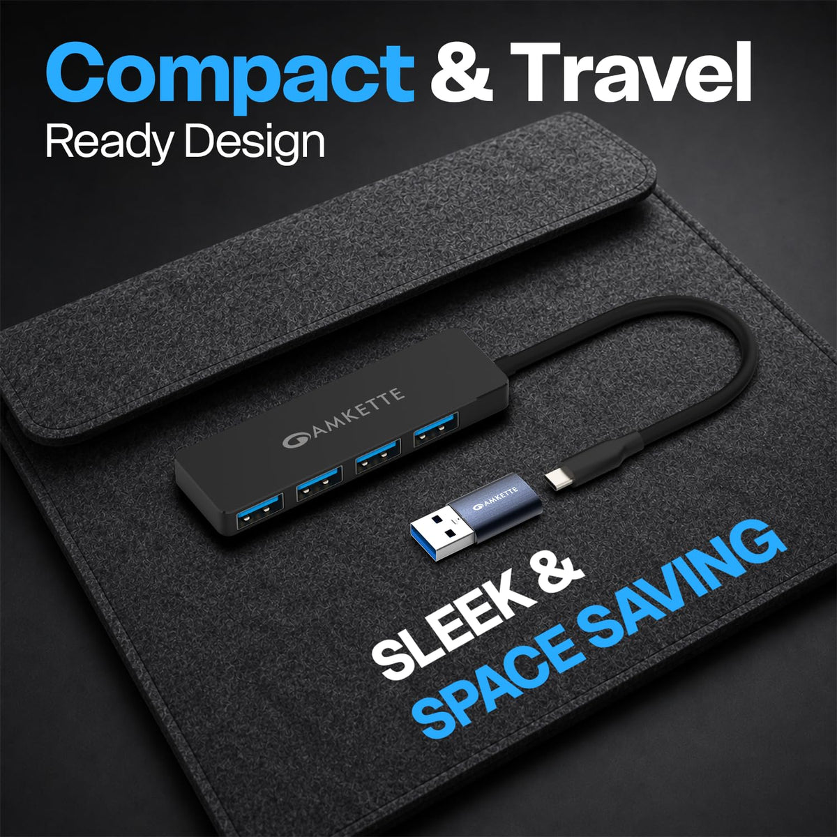 Amkette Type-C 4-in-1 USB 3.0 Hub Pro