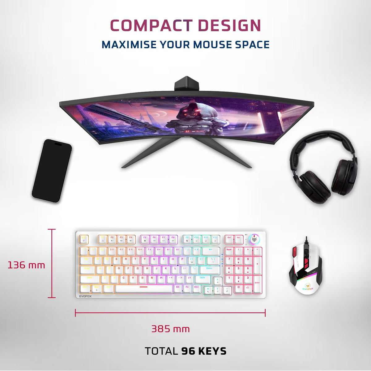 EvoFox Katana X2 FS Wired Mechanical Gaming Keyboard