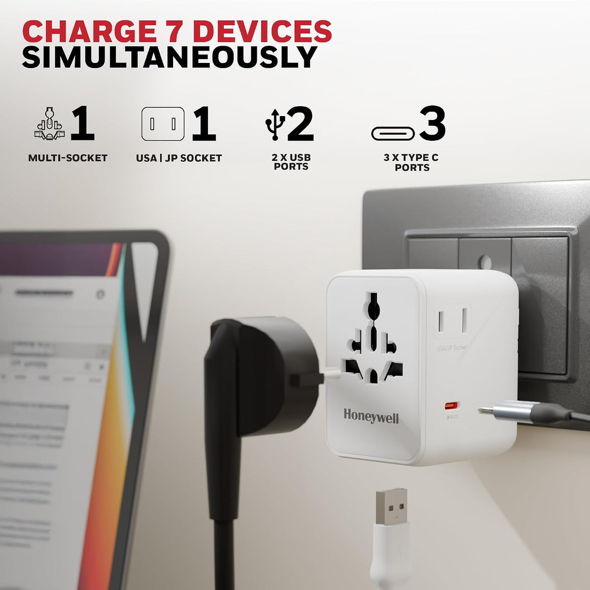 Honeywell Universal World Travel Adapter 70W (Ultimate Series)