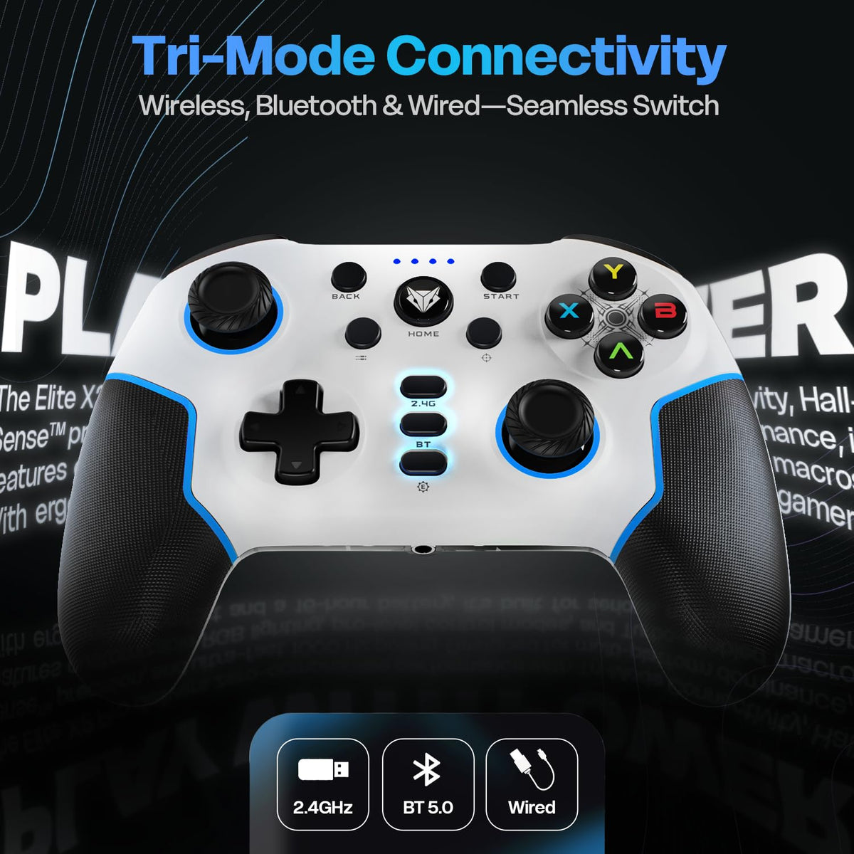 EvoFox Elite X2 Pro Tri Mode Wireless Gamepad 1000Hz
