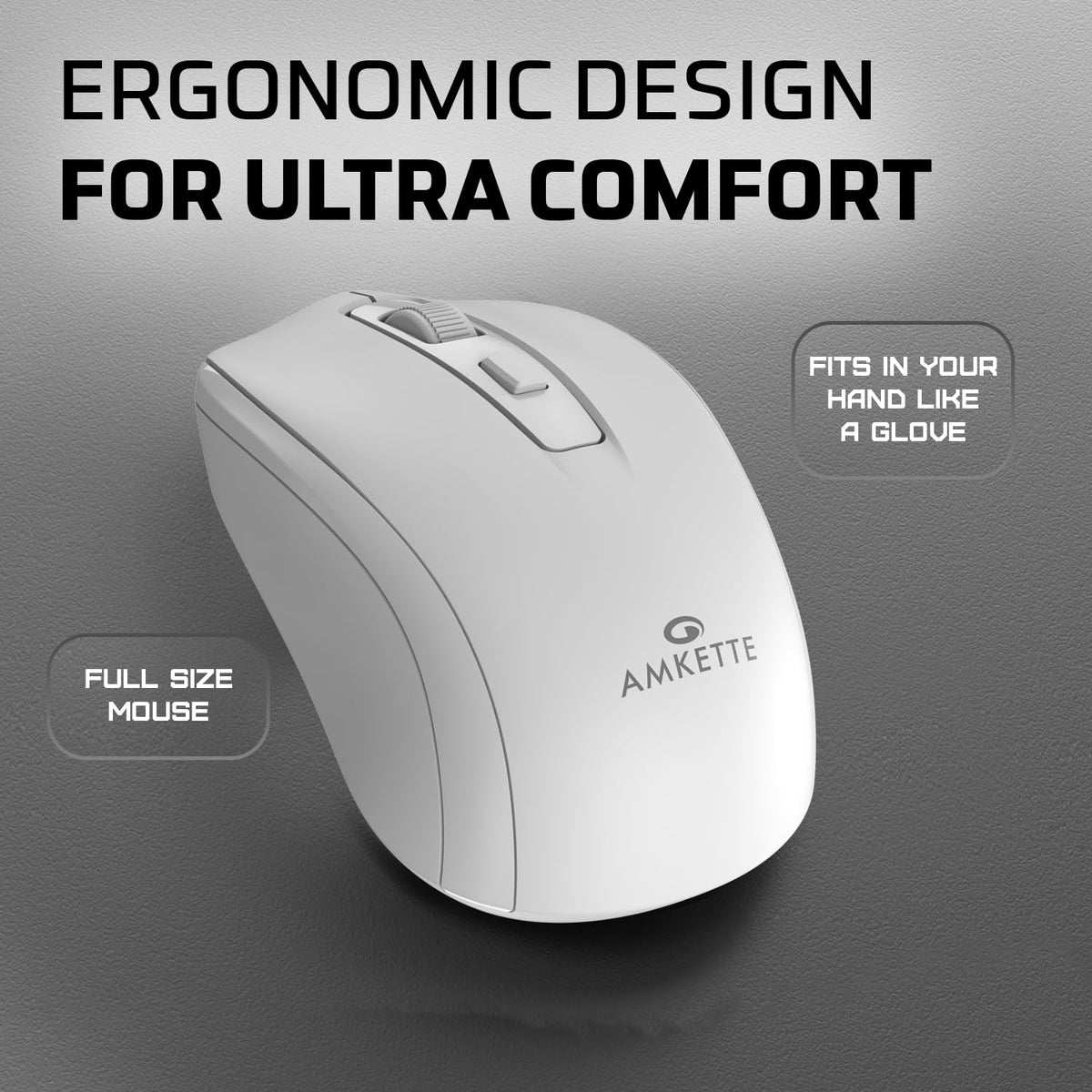 Amkette Hush Pro Astra Silent Wireless Mouse
