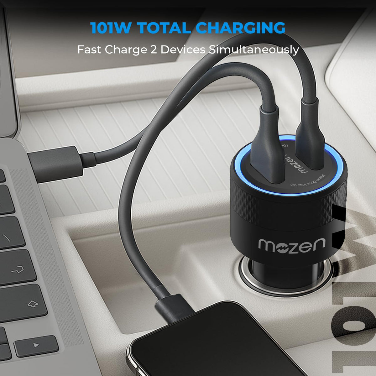 Amkette Mozen Drive Max 101W Dual Port Car Charger