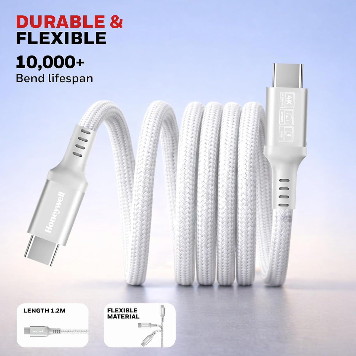 Honeywell Type-C to Type-C USB 3.2 Cable 1.2m (Ultimate Series)
