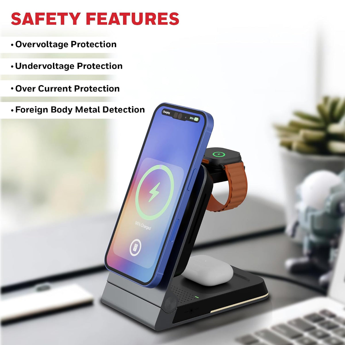 Honeywell Zest Wireless Flex 3-in-1 Foldable Charger 23W