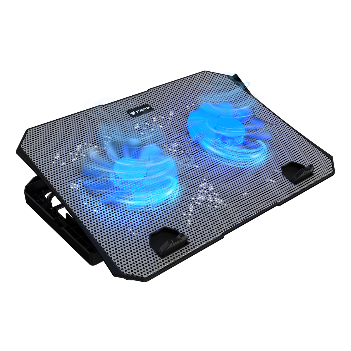 EvoFox Frost Laptop USB Cooling Pad with Blue LED – Grey