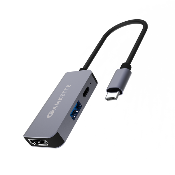 Amkette USB C 3 Port Mini Dock 4K@60Hz HDMI