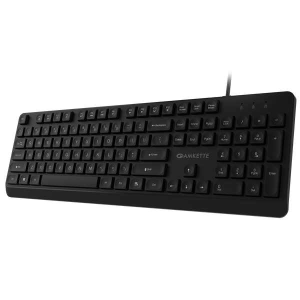 Amkette Wi-Key Wired Keyboard Full-Size 104 Keys