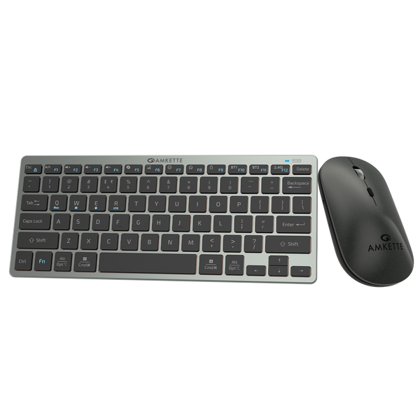 Amkette Wi-Key Mini 2 Multi Device Wireless Keyboard and Mouse