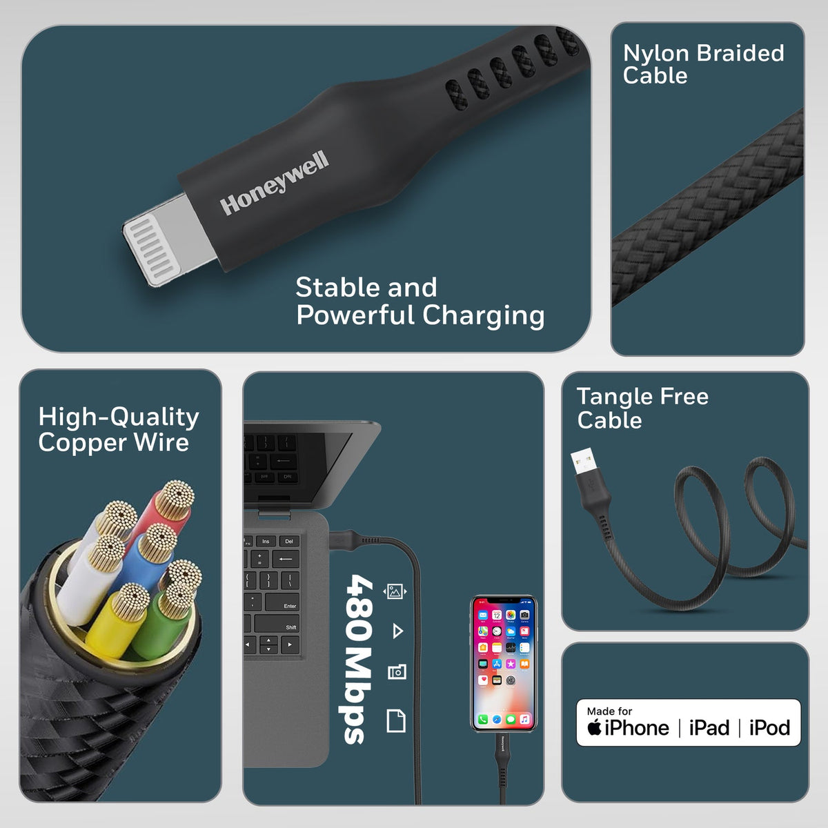 Honeywell USB to Lightning Cable 1.2m (Platinum Series)
