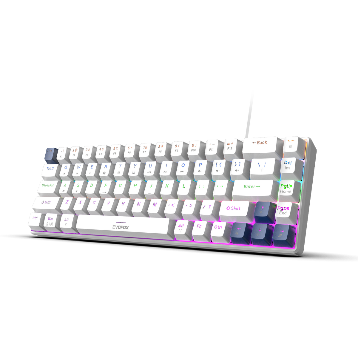 EvoFox Katana S Mini Wired Mechanical Gaming Keyboard – White