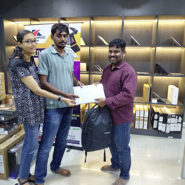 Happy customer at Karthik Computers, Chennai