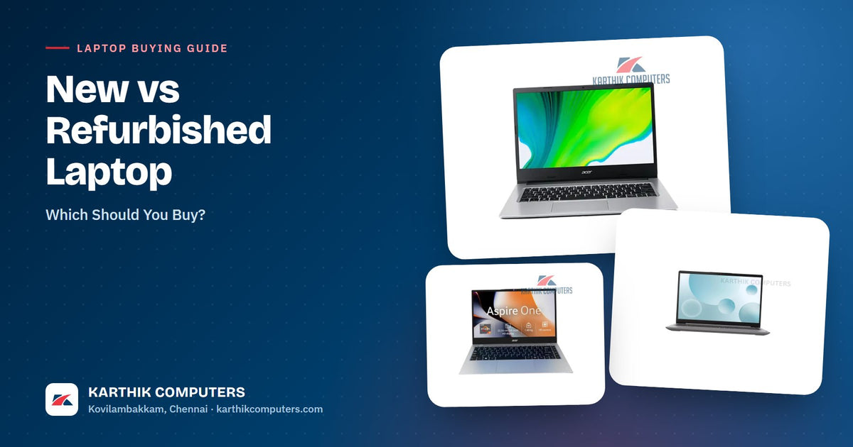 New vs Refurbished Laptop: Which Should You Buy? — Karthik Computers buying guide