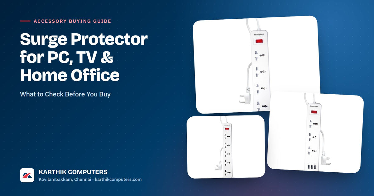 Surge Protector for PC, TV & Home Office: What to Check Before You Buy — Karthik Computers buying guide