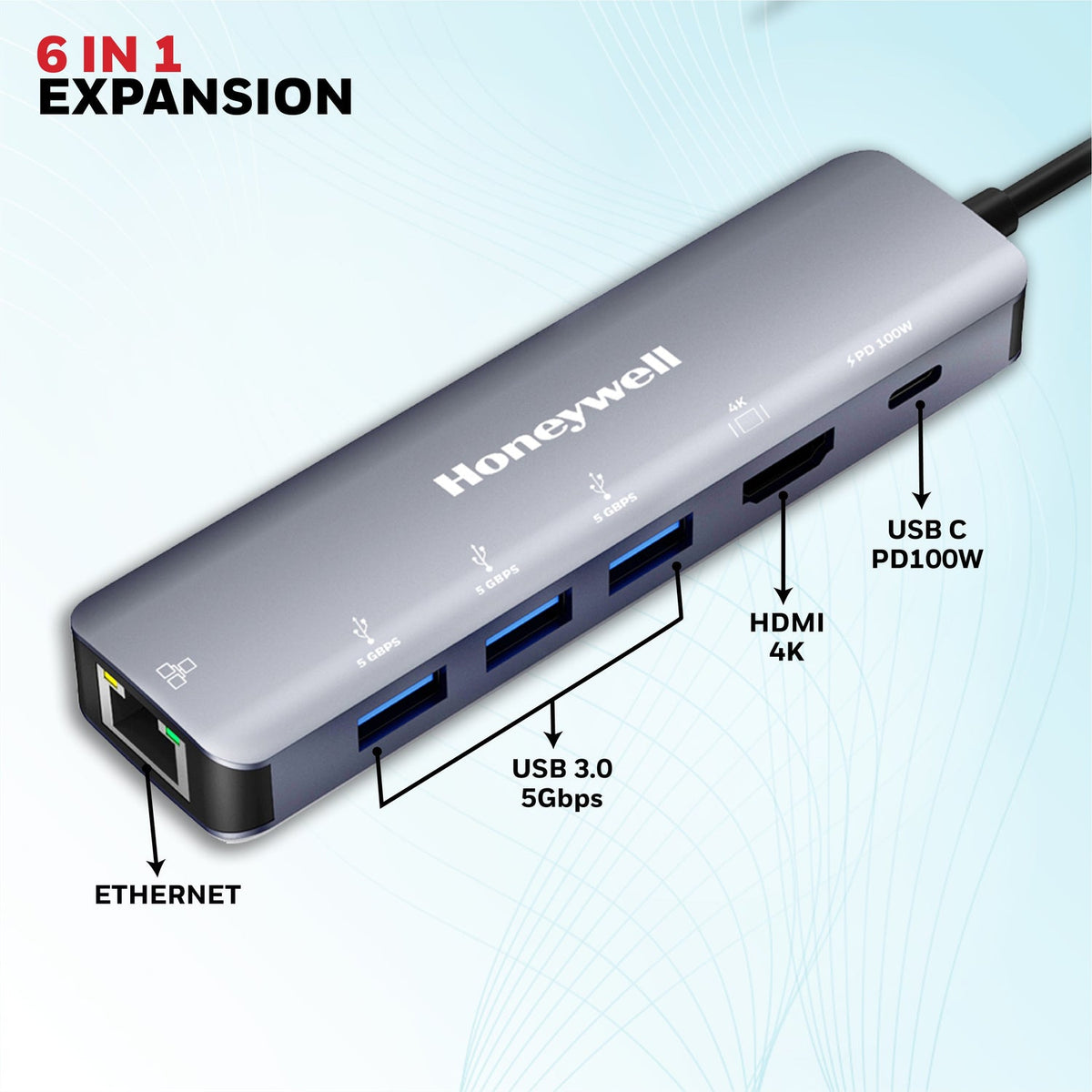 Honeywell USB-C Docking Station 6-in-1 (Platinum Series)
