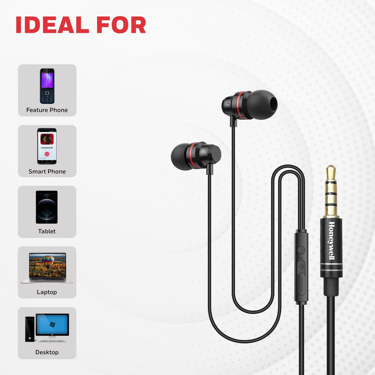 Honeywell Moxie V50 Wired Earphones