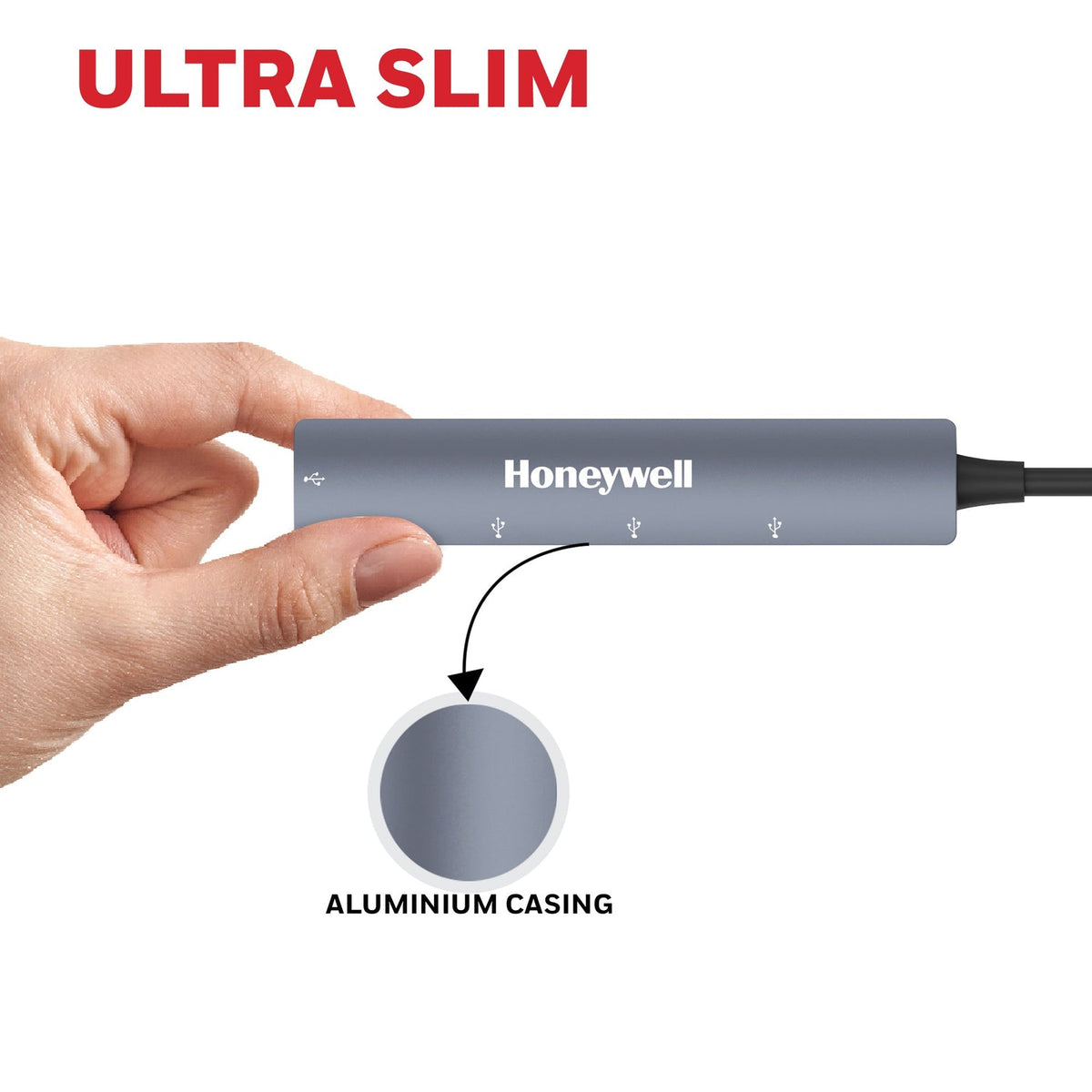 Honeywell Momentum 4-Port USB Hub (1× USB 3.0 + 3× USB 2.0)