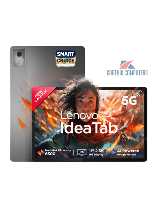 Lenovo Idea Tab | MediaTek Dimensity 6300 Octa-Core Processor | 8GB LPDDR4X RAM | 256GB UFS 2.2 Storage | 11" 2.5K IPS 90Hz Display | Android 15 | Wi-Fi + 5G | 7040mAh Battery