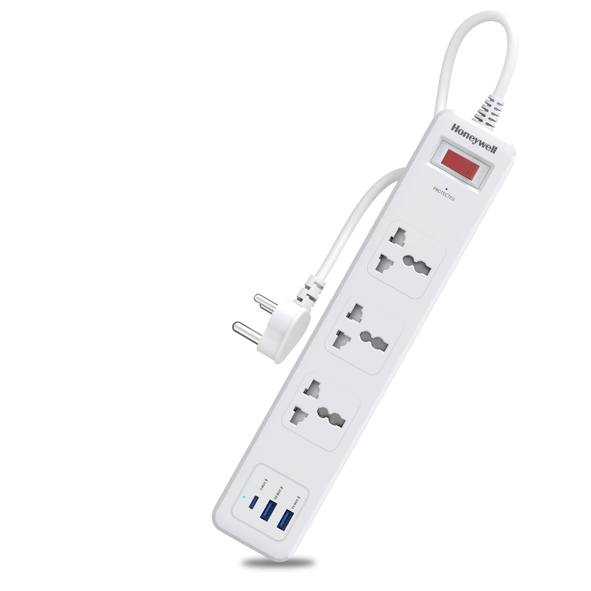 Honeywell Platinum 3-Outlet Surge Protector with Type-C PD 20W & 2 USB