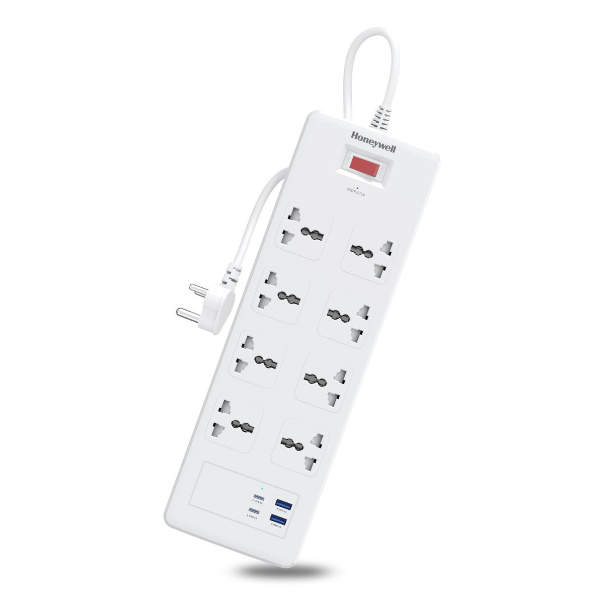 Honeywell Platinum 8-Outlet Surge Protector with 2 Type-C PD 25W & 2 USB